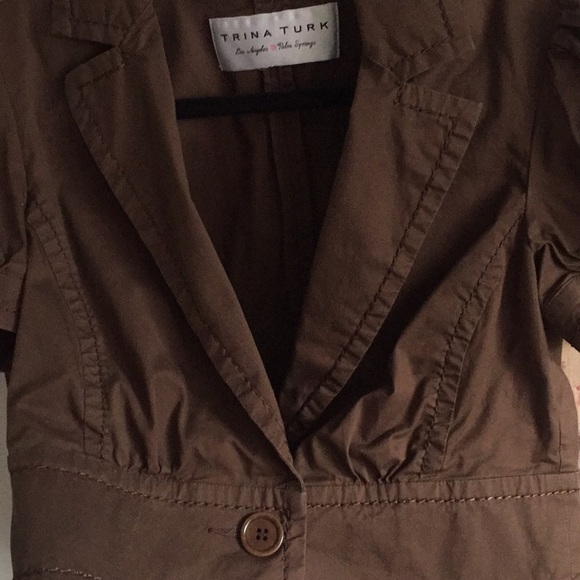 TRINA TURK DESIGNER BRAND SS CROP BLAZER 6 - Picture 9 of 14